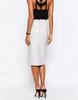 Elegant Formal White Skirt Genuine Lambskin Leather Party Stylish Handmade Skirt