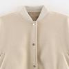 European and American Style Foreign Trade Autumn Women's Clothing New Fashion Versatile Solid Color Long Sleeve Thin Soft Tweed Jacket