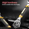 52 In 1 Tooth Shaped Multifunctional Wrench Socket Metric 360 Degree Multifunctional Sleeve Wrench Tool 8-19mm, 12 Tooth Non-magnetic Ratchet