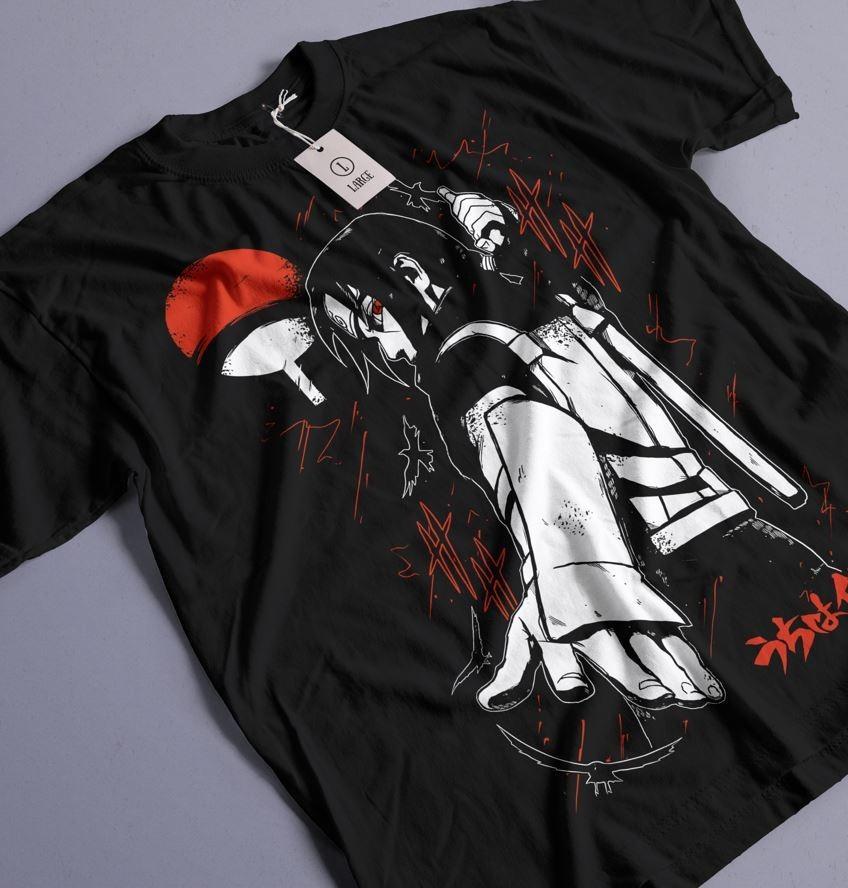 

Футболка Итачи Учиха Наруто Шиппуден Манга Стрип Наруто Аниме Футболка Все Размеры 4XL