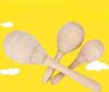 Wooden Log Small Size Sand Hammer Wooden Cartoon Sand Hammer Infant Early Childhood Educational