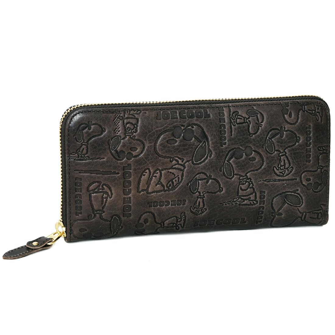 Peanuts 73009 Снупи Длинный кошелек на круговой молнии, Дизайн с монограммой, Женский, Серый