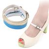 Cowhide High Heels, Shoelaces, Lazy Bundle of Shoelaces, Women Do Not Heel Around The Ankle, Buckle Flat Tie, White Round Anti-drop