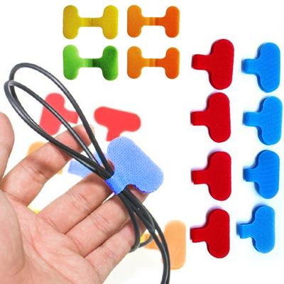 10 Pcs Beschreibbare Kabel Etiketten Kabel Tabs Wiederverwendbare Kabel Organizer Nylon Haken