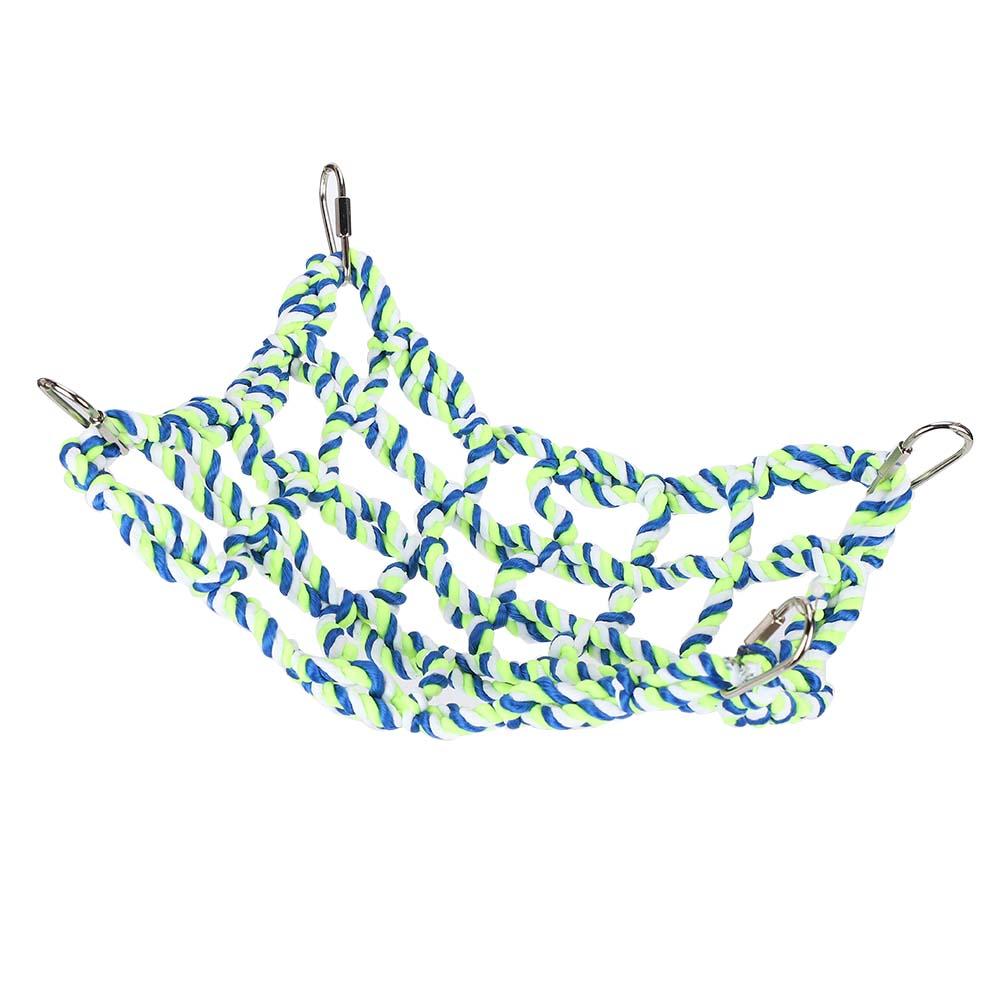 Small Pet Hammock Woven Rope Mesh Climbing Net for Parrot Squirrels Sugar Glider