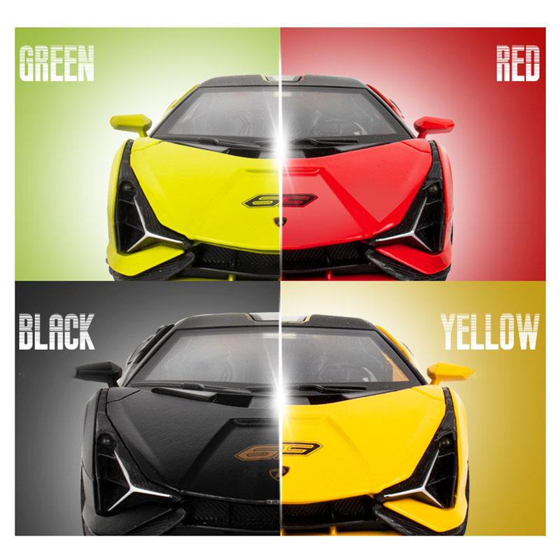 1:32 Scale Lambo Sian Alloy Car Model, with Light & Sound Effect Diecast Car Toys for Boy Birthday Gift Kids Toys Car Collection