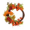 35cm Autumn Decorative Wreath, Harvest Festival Thanksgiving Festival Decor Garland, Front Door Hanging Wreath, Pumpkin Maple Leaf Artificial Flowers