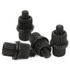 Acouto 4pcs Black Nylon Motorcycle Yacht License Plate Screws 6mm x 25mm