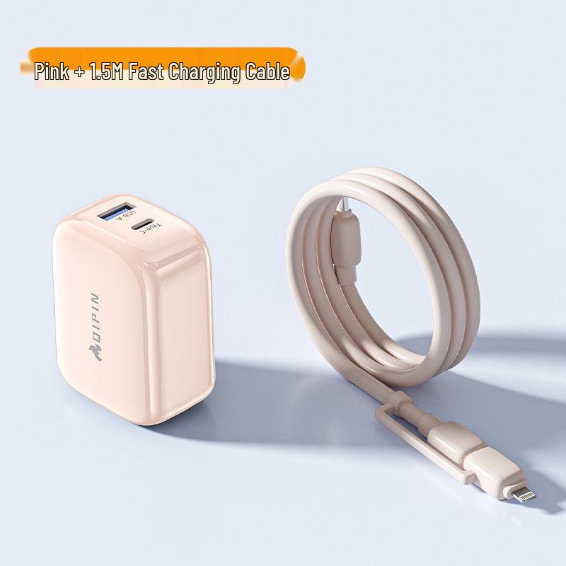 

Qipin Low-Temperature Fast Charger Set - Compatible with Huawei & Apple Phones