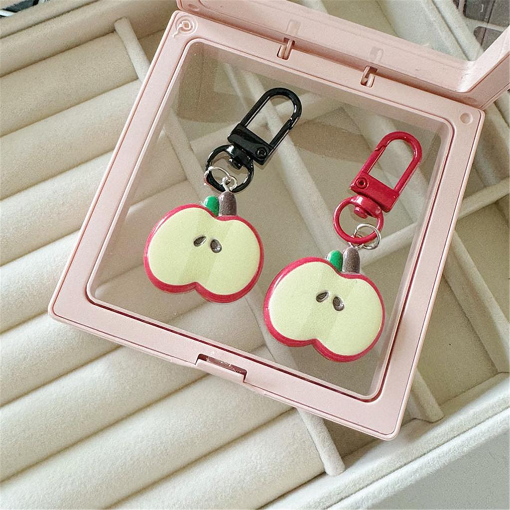 Charming Fruit Key Ornament Chic Fruit Pendant Key Holder Resin and Alloy Stylish Bag Pendant Decoration