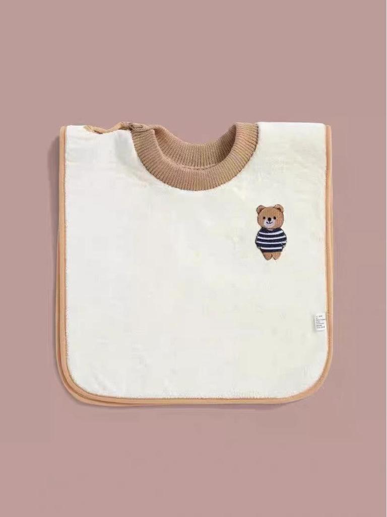 Waterproof Baby Bib & Washcloth Set: Ideal for Toothbrushing, Face Wiping, Mouthwash, and Keeps Clothes Dry.