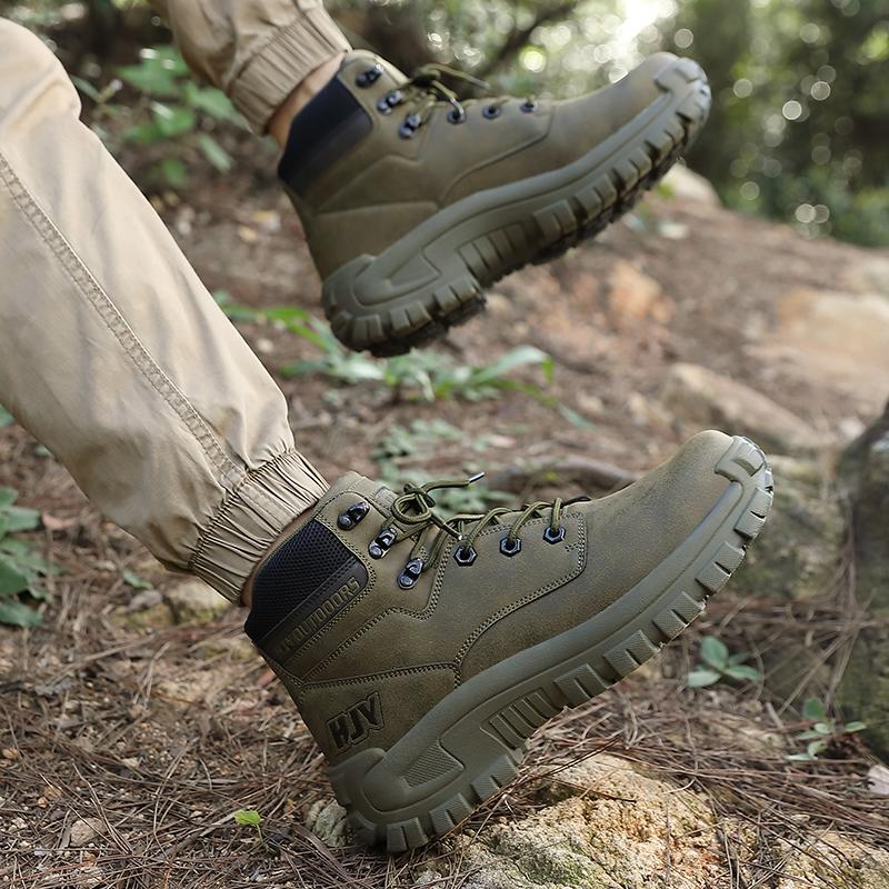 New Men Tactical Boot Military Safety Size Plus Work Hunting Hiking Shoes Breathable Desert Motorcycle Ankle Army Climbing Shoes