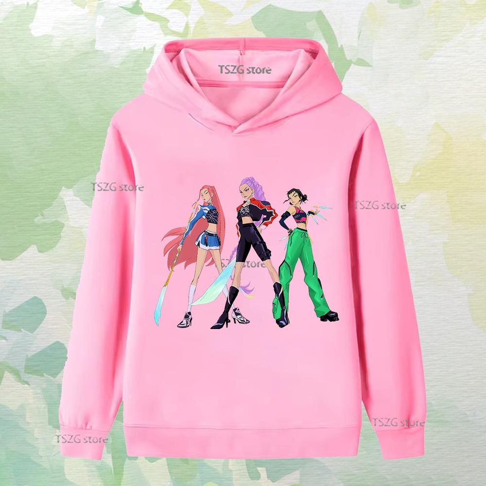 Kinder Langarmkleidung Gewalt Aufgedruckt Mädchengruppenmode Junge Mädchen Herbst Lässig Bequem Fleece Kapuzensweatshirt