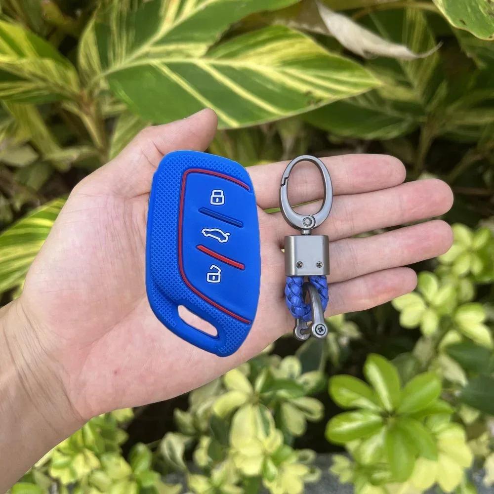 Silicone Car Remote Case Accessories for MG 4 2023 Mg4 Ev MG HS GT ZS EV ZX MG5 MG6 Roewe RX3 RX5 RX8 ERX5 I6 I5 Key Chain Cover