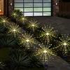 Solar Powered Sparkle Lawn Lights Outdoor Garden LED Dandelion String Lights Firework Design for Landscape Wedding Party Decor