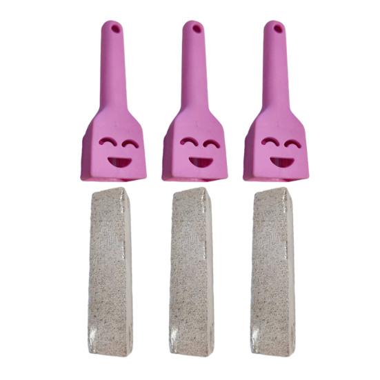 Pumice Stone Toilet Bowl Cleaner with Handle Efficiently Removes Hard Water Rings Calcium Buildup Pumice Stone Scrubber