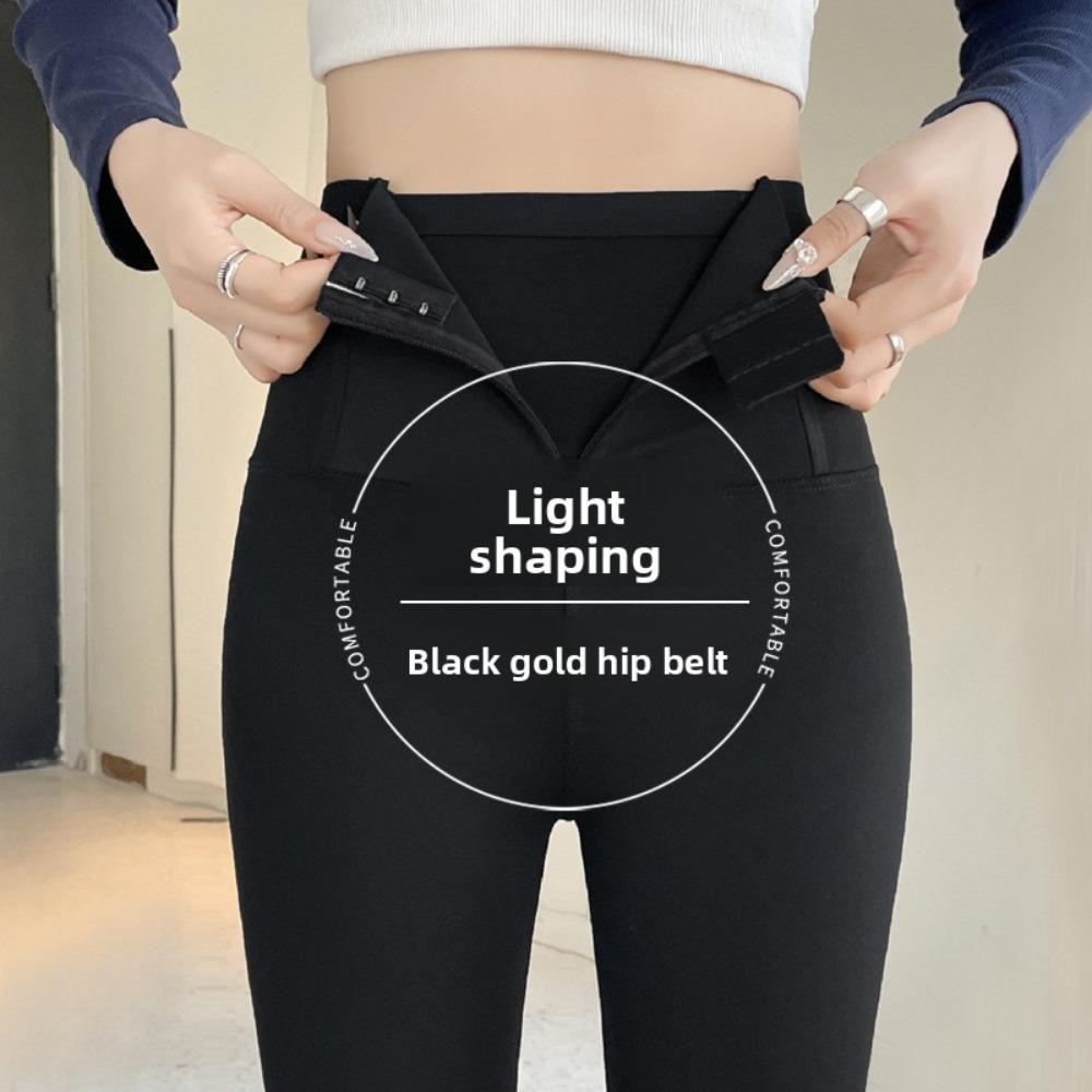 Women Zipper Tummy Control Shark Pants, Fleece Lined High Waist Butt Lifting Skinny Leggings for Autumn Winter Outdoor Wear