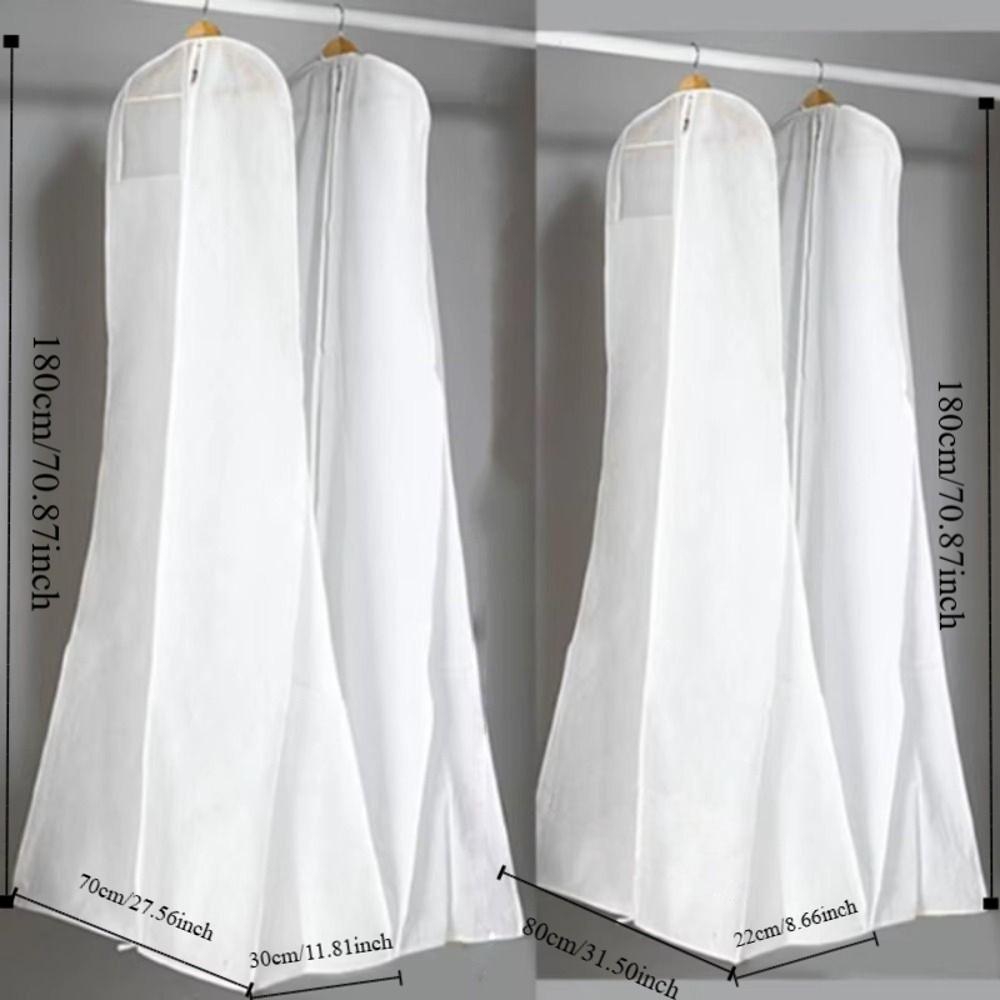 180cm Extra Large Clothing Storage Bag Zipper Long Clothes Protector Case  for Bridal Gown