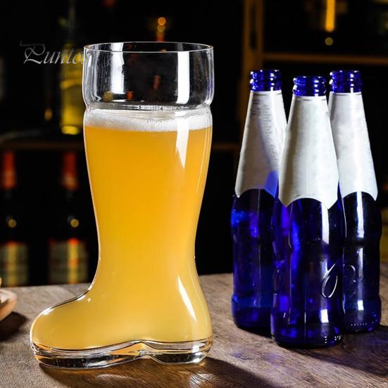 Large Capacity Beer Mug Transparent Design Funny Boot Shape Easy To Clean Dishwasher Safe Beer Cup Party Decoration