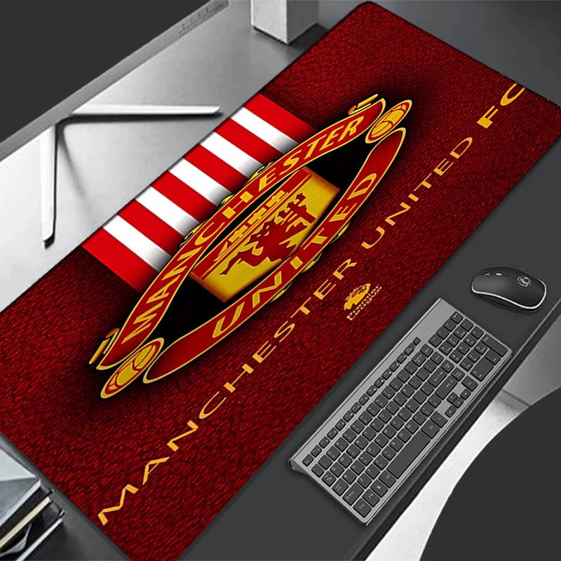Manchester United FC logo Theme Premium Non-slip Mouse Pad with Stitched Edges,Durable Rubber Material,for Desktop & Gaming Great Gifts