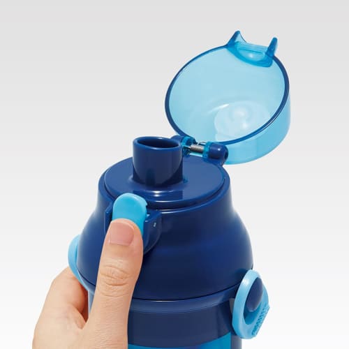 Skater Children's Water Bottle, 480ml, Direct Drinking, Plastic, One-Touch Operation, Dishwasher Safe, Made in Japan, Jurassic 24, Boys, PSB5SANAG-A