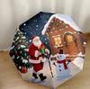 Weihnachts-Magie-Nacht Kompakter Reise-Automatikschirm Kompakt & Langlebig 8-Rippen-Design Stabile Konstruktion Reise-Essential Mode-Liebhaber