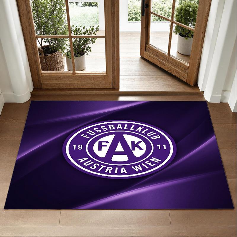 Austria Wien FC Design Crystal Velvet Rug Soft Decorative Mat for Bedroom Entrance
