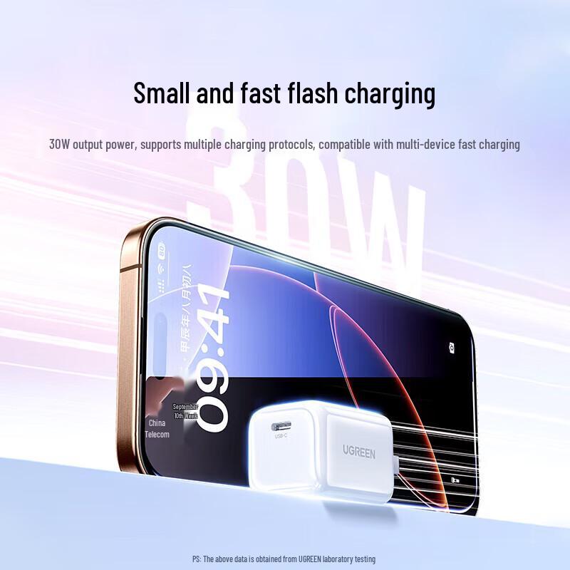 Ugreen 30W GaN USB-C Fast Charger CN Plug (adapter Included)