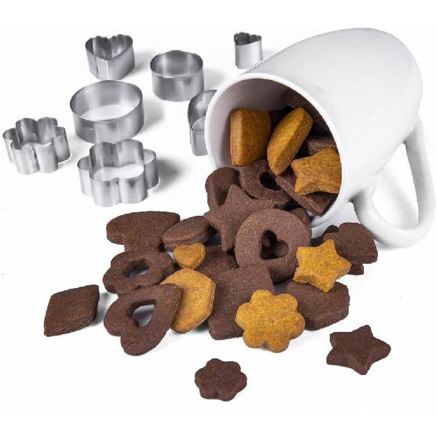 Mini Cookie Cutters Set with Box, QtoiKce 30Pcs Small Stainless Steel Flower Square Heart Round Star Triangle Oval Shapes Cookie Cutters, Mini