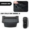 For Tesla Model Y Juniper / Launch 2025 Rear Seat Storage Can Accessories Seats Tray TPE Car Organizer Storage Trash Under B3K0