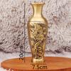 Brass Dragon and Phoenix Vases: Auspicious Home Decor Pair for Living Room, TV Cabinet, or Shop