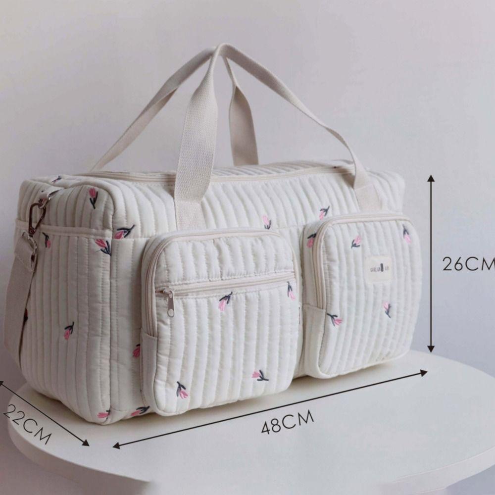 Little Bear Embroidered Mommy Bag Large Capacity Handbag  for Travel Outdoor