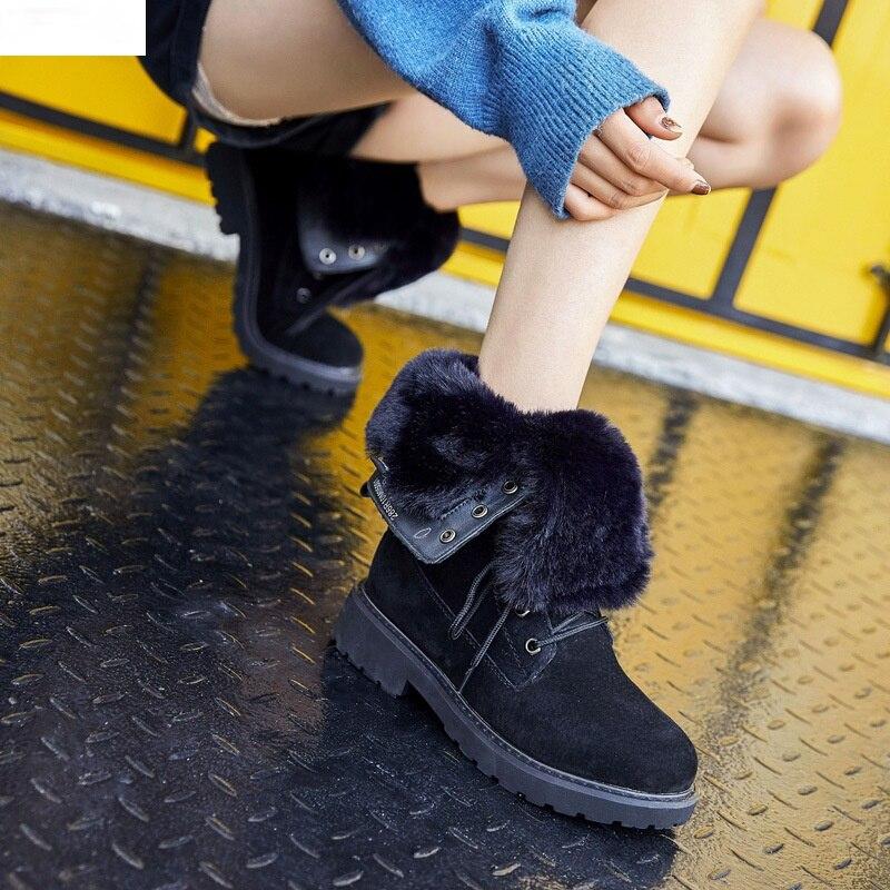 Wedge Shoes Genuine Leather Snow Boots Woman Winter Boots Winter Warm Women 'S Mid -Calf Shoes Mid -Calf Ladies Platform Booties
