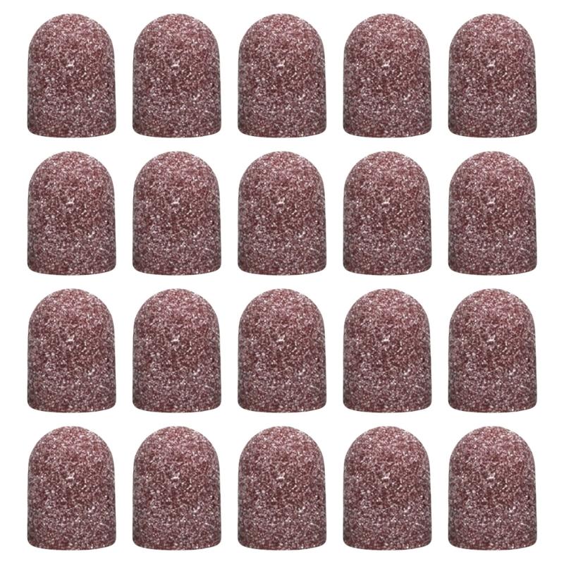 

20pcs Sanding Sleeves 80-180 Grit Manicure Pedicure And Foot Care Applications For Professional Salon Use 13x19mm