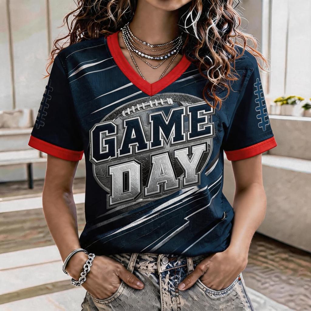 Women's Football Fan Shirt for Day Cheering and Support at the Stadium