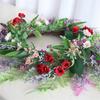 Artificial Floral Garlands With Faux Blooms Accessory For Door Wall Hanging Indoors Outdoor Celebration Event