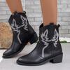 New Foreign Trade Large Size Women's Martin Boots Retro Embroidery Fashion Short Boots Wholesale