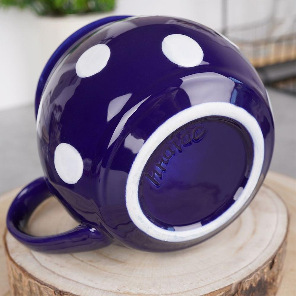 Jumbo Ceramic Mug Orion Blue Polka Dot 850ml