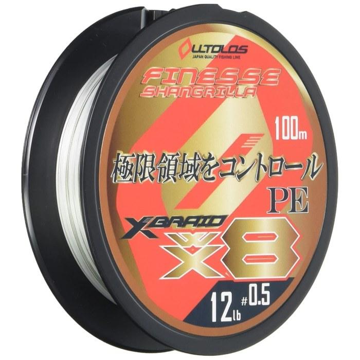 X-Braid Ortros PEWX8 Finesse Shangri-La 100m 0.5 Number/12lb White 135cm/15cm Heavy Green Mark 0.5 Number/12lb