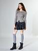Cool Kitten Ribbon Leather Ruffle Skirt