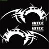 DIY Pair Grey Racing Car Wheel Eyebrow Decoration Vinyl Decal Sticker Waterproof