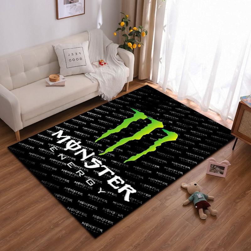 Monster Energy logotipa paklājs ar melnu