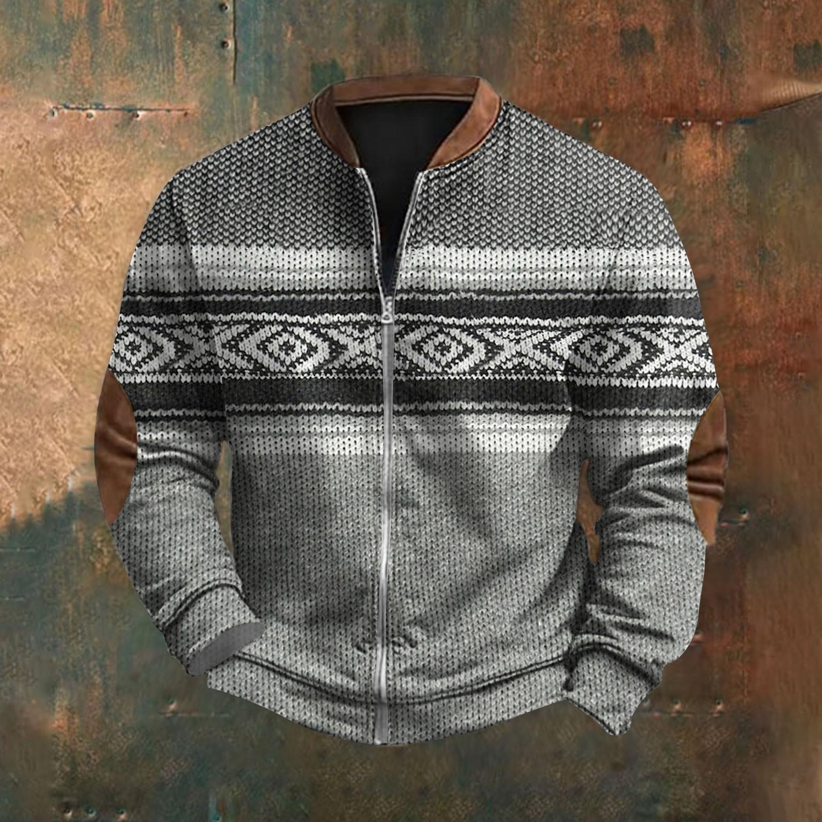 Мужская повседневная толстовка в стиле ретро с градиентным принтом XL 2498₽