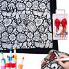 Soft Polyester Blanket for Painting DIY Coloring with 24 Markers, Color Your Own Blanket, 59" X Unique Birthday Gift Kids 45" Cozy Throw Sofa,