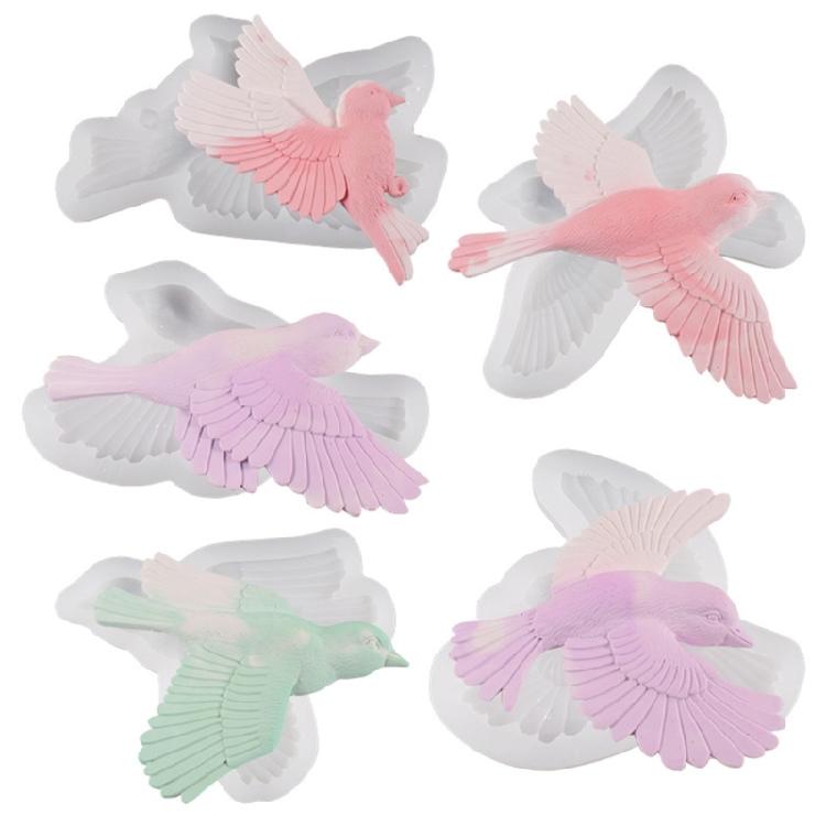 Animal Shape Silicone Mold 3D Birds Wall Ornament Resin Mold for Wall-Decor