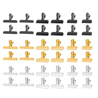 4Pcs Stainless Steel Sealing Clips for Food Bags Strong Bite Force Leak-proof Snack Clips Moisture-proof Kitchen Gadgets for Home Durable Chip