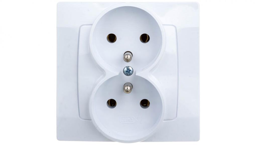 Karo Double Socket Z/U White Gp-2Sz/00