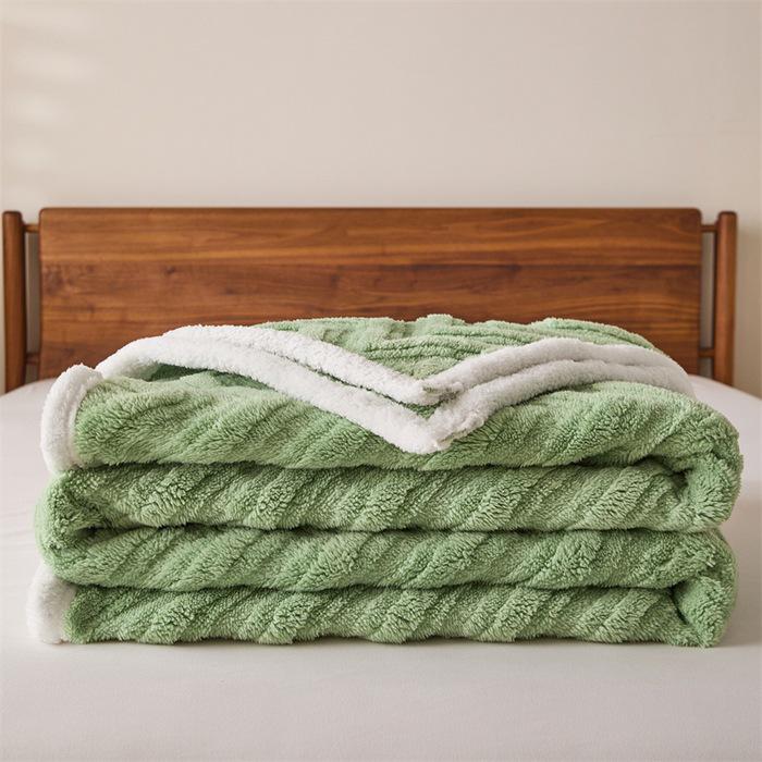 2025 dreilagige Jacquard-Decke - Taft-Samt & Shu-Baumwolle, beidseitig