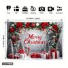 Festive Christmas Scene Tapestry, Polyester Wall Hanging For Holiday Home Decor, Office And Garden Celebration With Easy Setup