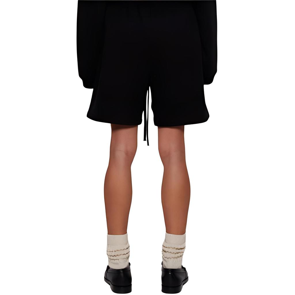 Fear of God Essentials Fleece Fotbalové Šortky Černé Pánské Spodní Díly 160BT242000F